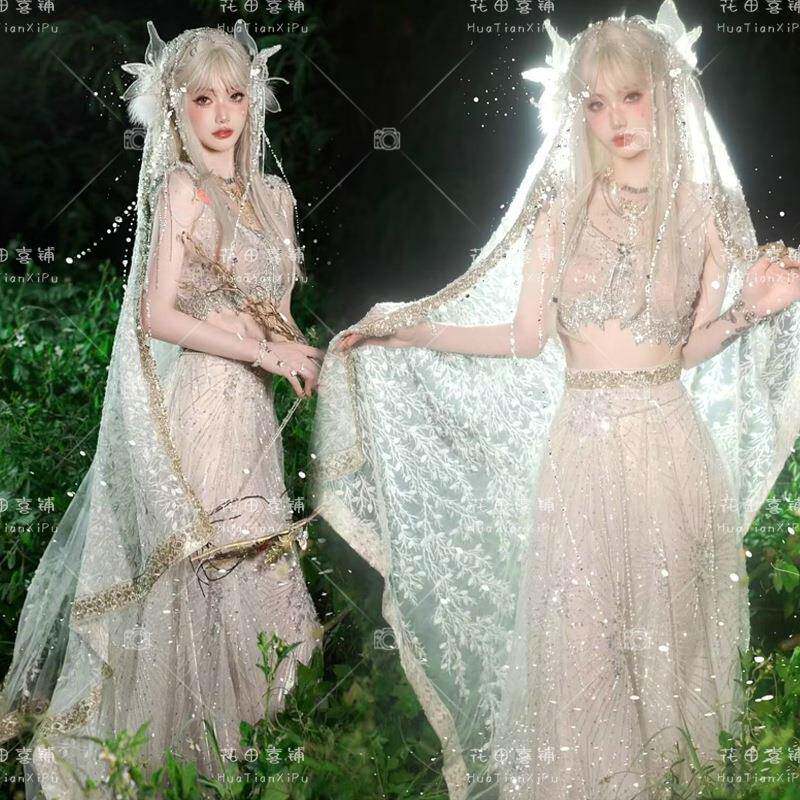 异域公主服装女西双版纳拍照影楼写真旅拍异域风情森系精灵艺术照