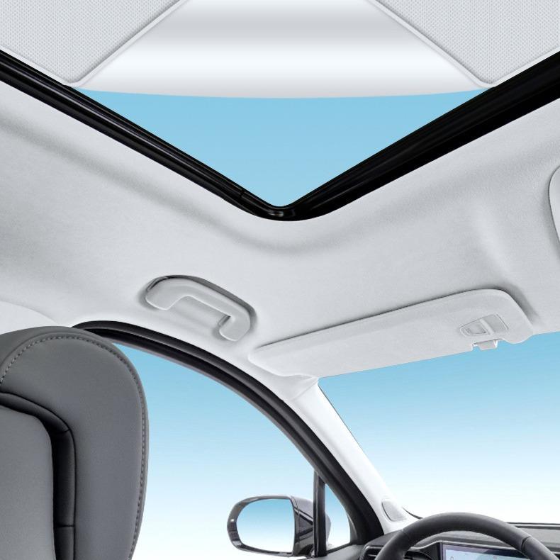 适用于极氪zeekr001麂皮绒静电吸附天窗天幕车顶遮阳帘专车专用