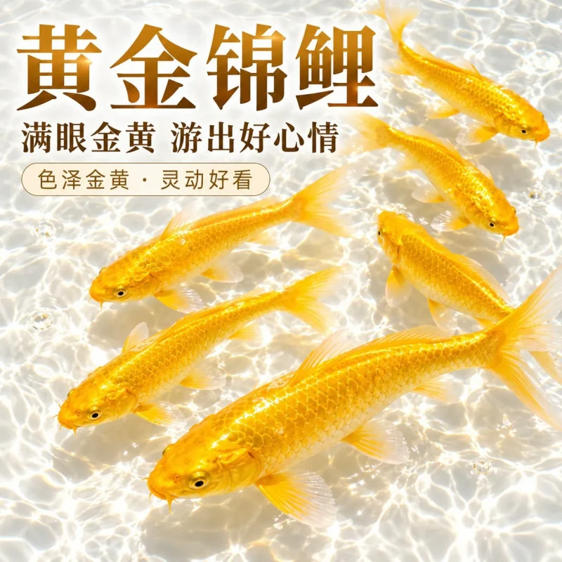 黄金锦鲤龙凤活鱼鱼金鱼活鱼好养耐活冷水淡水鱼活体草金鱼观赏鱼