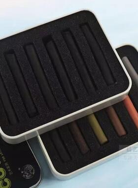 索斯IJB碳条色粉素碳条描素干材料术生专美用水溶色描粉笔6支装