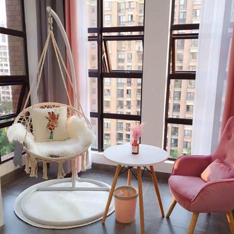 ins网红秋千流苏吊椅家用室编织阳0000吊内篮藤椅人台北欧风懒摇,住宅家具,户外秋千,淘宝优惠券,粉丝福利购,淘宝优惠卷