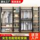 新开放式 架出租屋适简用易 衣收纳遮挡帘柜卧室多层简易衣帽SSX款