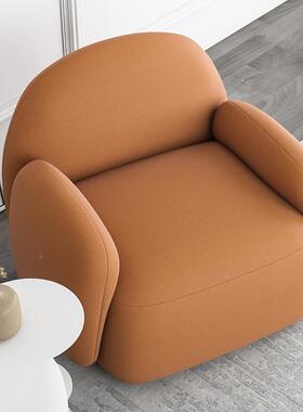 欧简单人懒人小沙发轻奢厅客阳台北网红63608款卧室休闲椅子极科