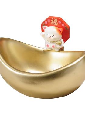 招店财猫金元宝入户关钥匙收无品牌/玄纳摆件进门鞋柜乔迁礼品铺