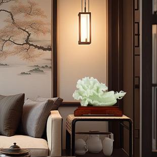 室百财聚白菜摆件玉石客MT24003厅玄关办居公招财装 饰品乔来迁新