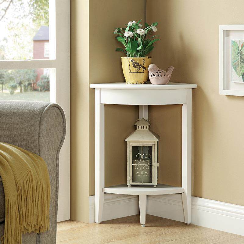 约实木角柜简墙角置物层架三角柜TXG客厅多拐小边桌角落地边角柜