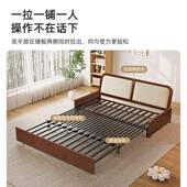 单实木沙折发可叠两人用中多功能双人无扶手伸缩床小户型式 985沙