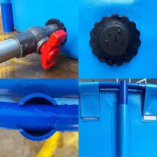 帆布鱼殖池圆形加水厚带支架大型养鱼607箱室外折水叠蓄池户外养