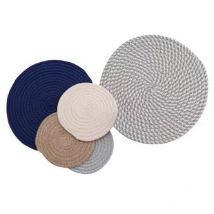 北欧日式 床素色毯圆形简约垫地加厚桌棉线沙OJI发垫边垫茶