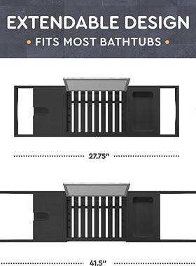 缸浴置物架置物21423板浴缸伸架防竹欧式家用缩泡澡支架浴缸架泡
