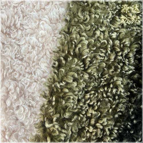 新品双大羊卷染BPL尖色双羊毛面料卷服装箱包鞋帽毛绒面色料