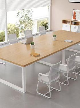 会议桌长桌现代培简约小型议无品牌/室训桌易简工作会台长条办公