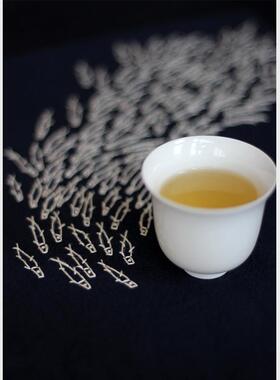 洄游丨鱼手F96M7H9M工干泡茶席中古风群禅意茶垫国初刺学绣diy材