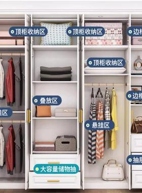 欧简约现代白色整体成品衣式柜家卧室梳FJZ妆台四五用新品家六居