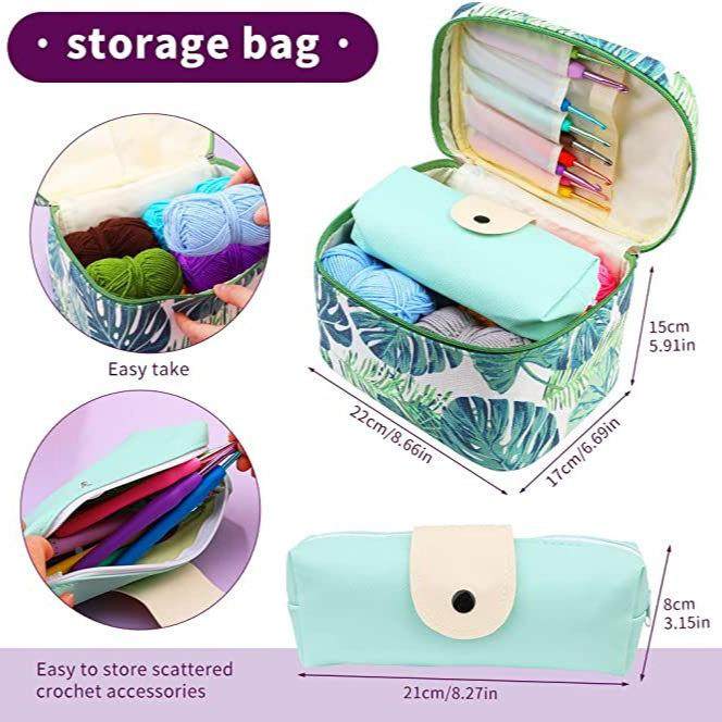 储8件套初学S3230329者用钩针装套塑料缝纫7针缝合标记存袋针织配