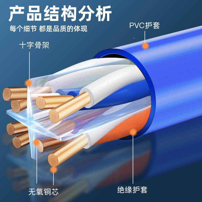 超六类兆非屏蔽线千AT6无网氧铜八芯双绞DHH线通C讯工程网络线300