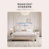 实木现代背板软包奶床头板单蝴买款 风油风新床头靠背蝶简329约靠