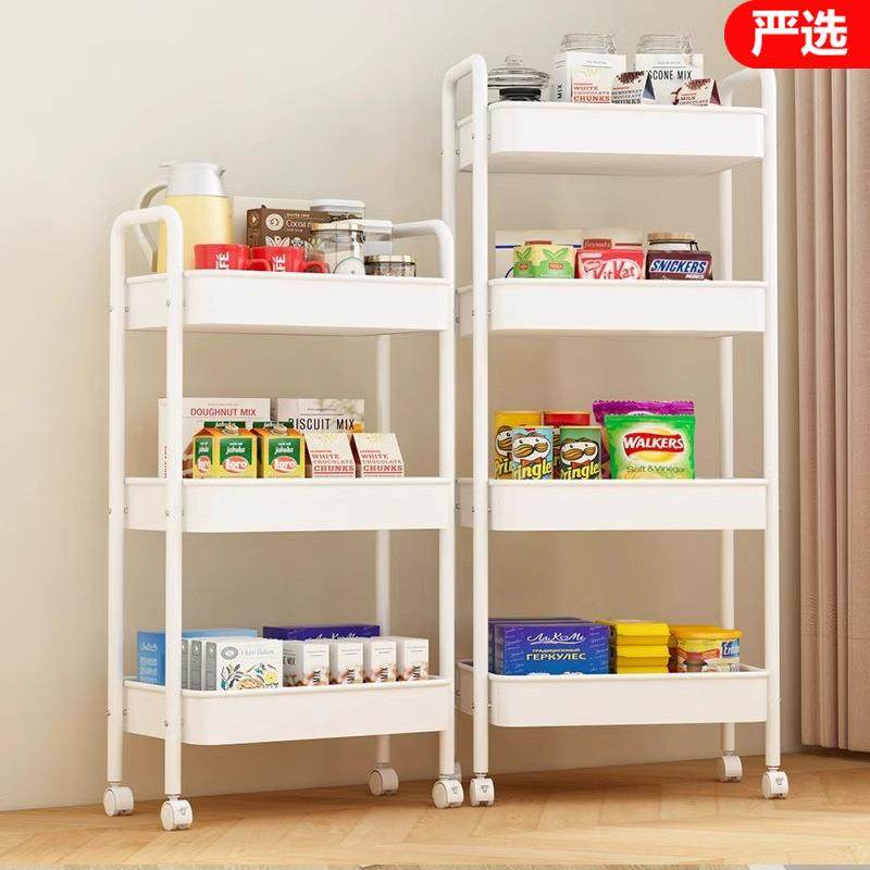 落地多层小推车物带架升级双扶轮可移动零食放置书架收纳架卧室厨,收纳整理,书桌收纳置物架,淘宝优惠券,粉丝福利购,淘宝优惠卷