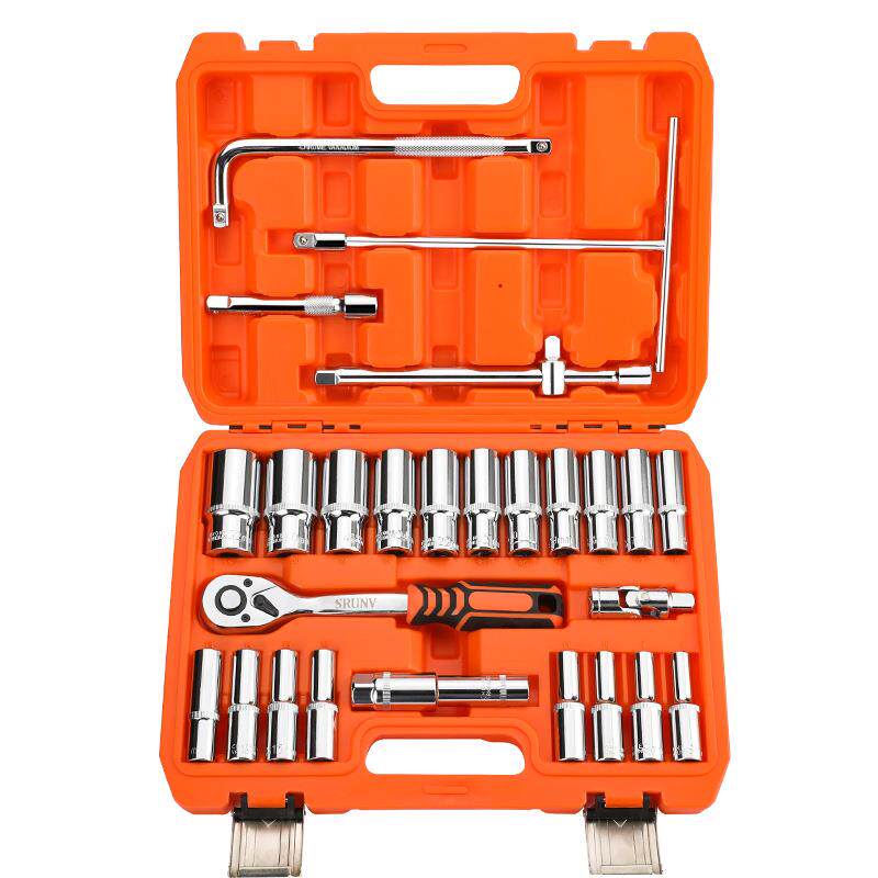 28件快速棘轮套筒扳手组合套装外六角多功能汽修工具套管套筒扳手