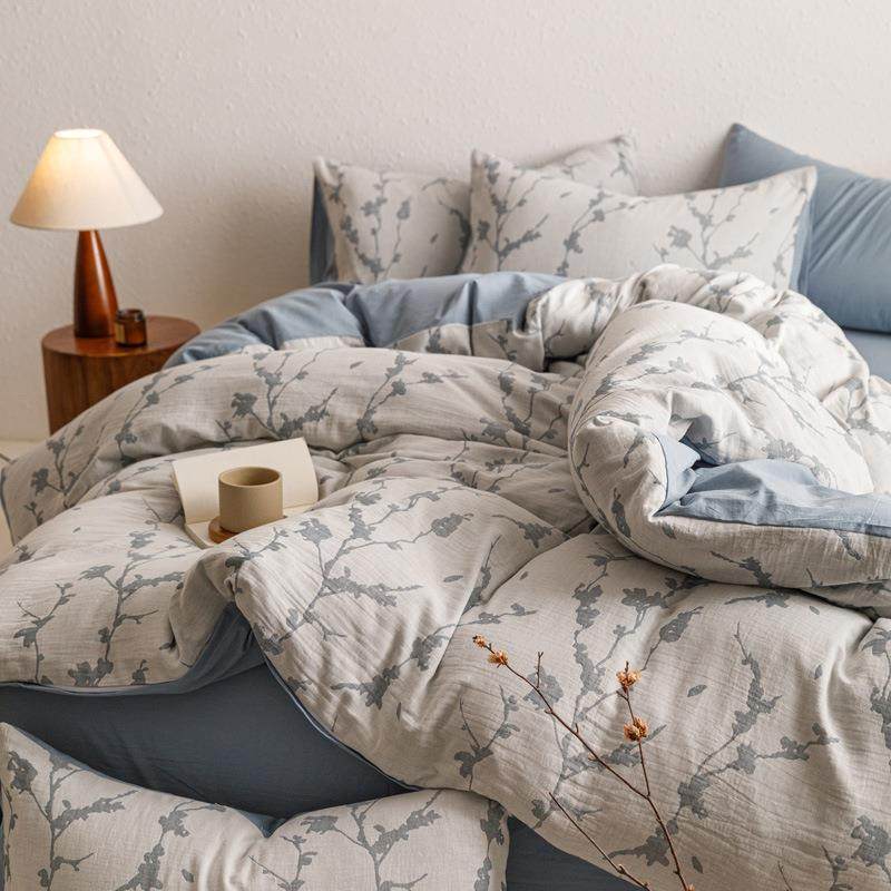 全棉双层纱色织提花四件套北欧风水洗棉床单笠纯棉被套床上用品,纺织面料/辅料/配套,纺织机械配件,淘宝优惠券,粉丝福利购,淘宝优惠卷