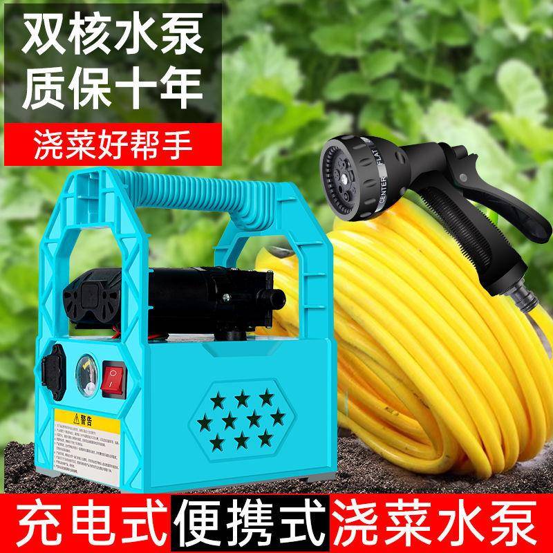 锂电小型电式抽水充泵浇菜神器家浇水机农用用156灌户外溉自吸