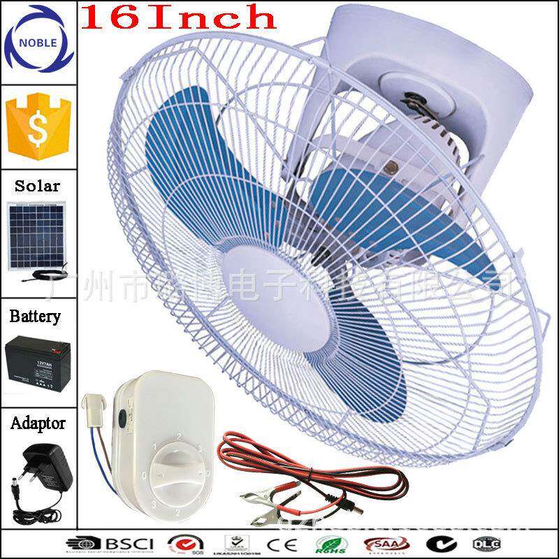 厂家直销16寸楼顶扇交36v流流36360度摇直头圆周扇v3NB-O-DC16V吊