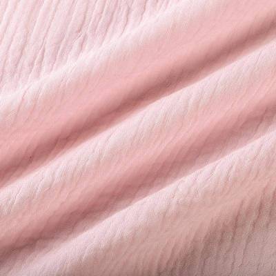 现货供全棉双层纱应CBD层绉布婴童口水巾家居服双浴巾布毛巾面料