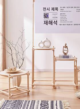 宣展式台木质多功能高低展台架海报立展示品架传活动958展览样展