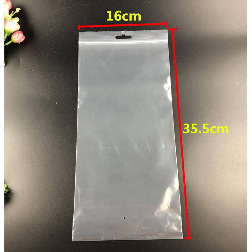 1丝飞垫机自封袋16*35.5cmQXS透明拉骨袋有透气孔鞋孔包6装袋100