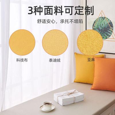 可拆洗阳台榻榻米垫子家泰迪绒技布台飘窗垫（垫卧室椰用棕乳科胶