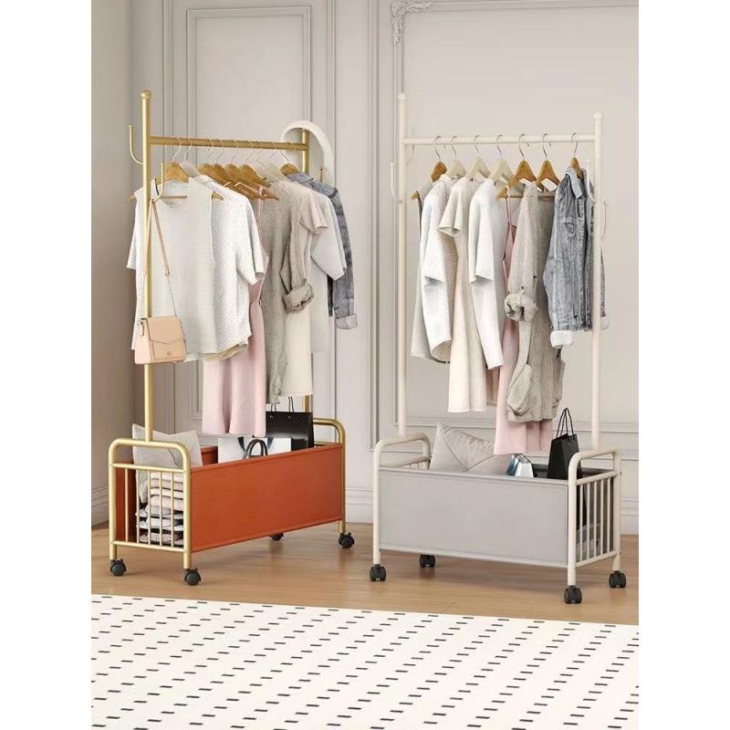 轻奢衣架落地轮家卧用室挂衣架可移帽动带室内置物晾衣架收见详情