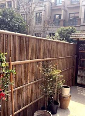竹篱栅笆栏竹子围栏户外小隔AL100302院子围墙防腐竹墙排花园护栏