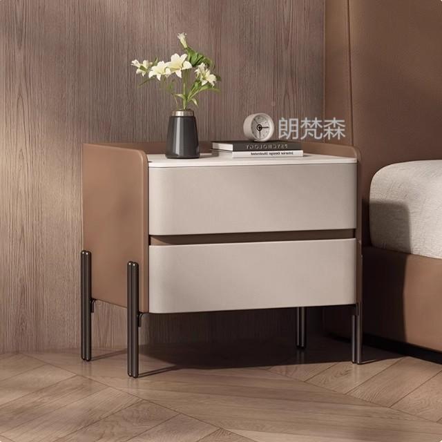 2感025款实木Z-50床头轻奢高级家用卧室柜小型床边新收纳柜子