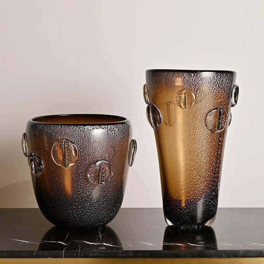 奢美式大号美式大号摆轻件琉璃高级插花花器水培样酒店玄板关房客