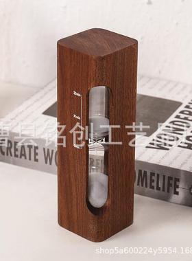 胡桃木制沙漏8888计时器30钟桌面装饰摔摆件办公室实木防黑沙漏分
