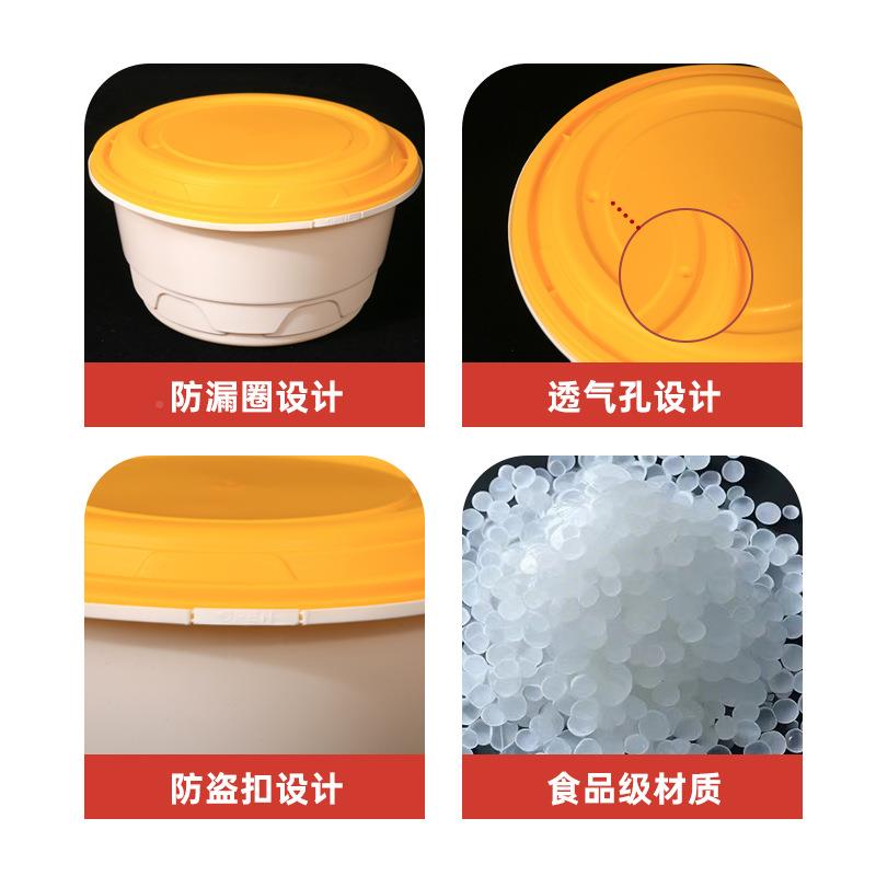 防盗锁一次性碗饭防盗扣碗圆扣形加厚麻辣烫打包密封防漏外卖盒一