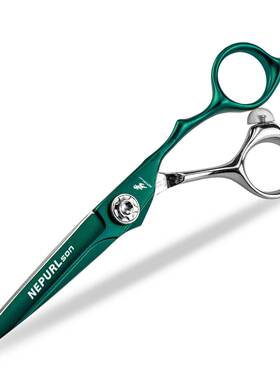 60Fn亮绿色数控刀XRM头美发剪刀寸理.发平剪刘海剪牙剪剪打薄轴