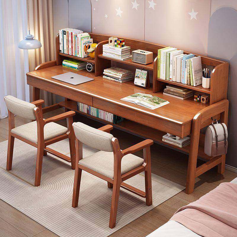 字锦巢风QBS实木书桌书一体桌家卧室儿童学架习桌初高中生用写桌,电子元器件市场,其它元器件,淘宝优惠券,粉丝福利购,淘宝优惠卷