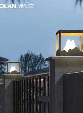 室外柱头太阳能墅景观灯庭门院柱灯灯山峦柱头灯现货别墙角景见描