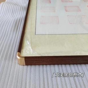 ?木铜角框国画框字画框F767HTJS装裱十实字绣边框书法框框鸡相翅