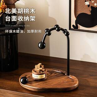 胡桃玄木关口钥匙收纳摆件门入户鞋柜高档实10030木置物架托盘