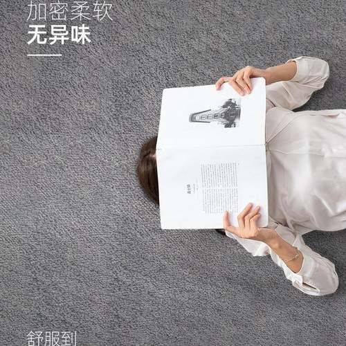 地毯客厅纯色简沙发茶几地毯厚床边约毯房F96J9MS8间满铺加用家卧