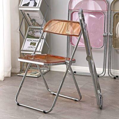 透明椅子亚克力时装尚网红服店照椅简约家用in001s餐椅拍子折叠凳