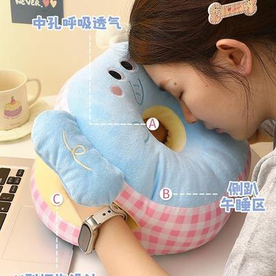 午枕F99HMSS9趴睡枕学生午休睡器办公室桌上位仰睡枕神头冰丝双工