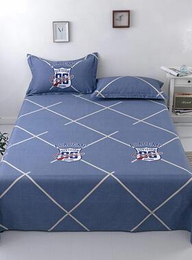 A类全棉床单单件1AY10000棉用面纯料学生宿舍%单件格子床单双人家