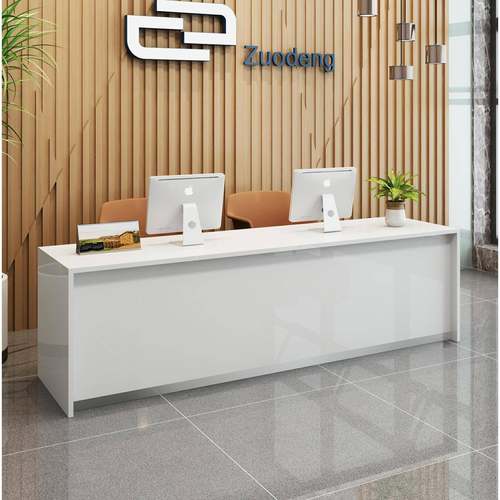 QT-218前收银台办图文台店柜台房产中介咨询公台烤漆旅行社公桌司