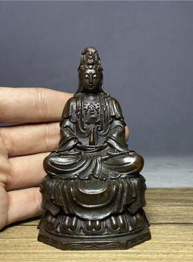 古玩铜器QIP古杂项仿古老铜董器铜器音摆件器古董铜铜像老物观件