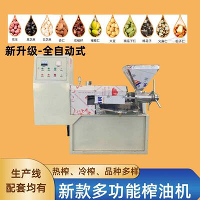小型商用花生菜籽油葵大豆压油机螺旋条排机热榨出油率