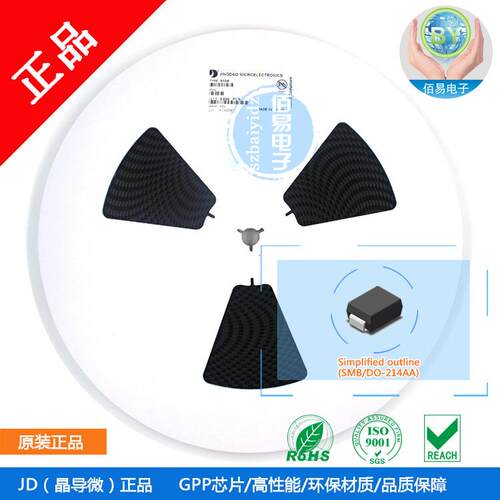 晶导微ES3CB丝印:ES3CSMB3A电流超快恢复二极管3K/盘