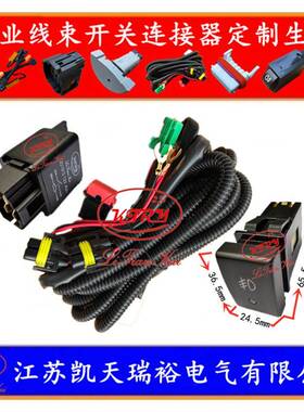 直销江南TT重汽w1雾灯日行灯线束开关连接器插头接插件